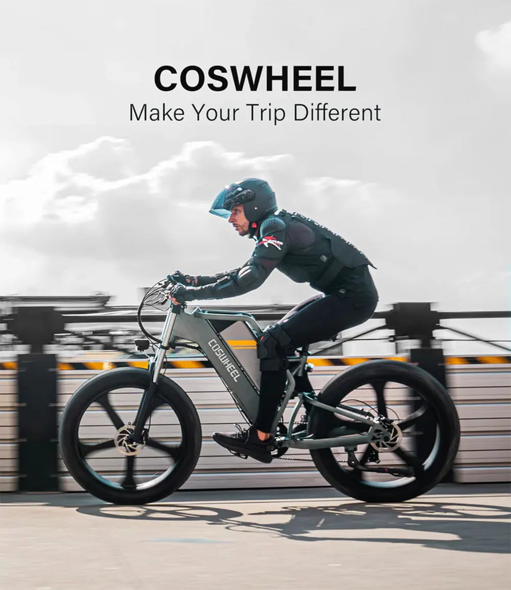 Coswheel Electric Bike 26Inch Mountain electric bicycle T26 Electric Motorcycle 1500W 48V/25Ah Removable Battery Off Road EBike