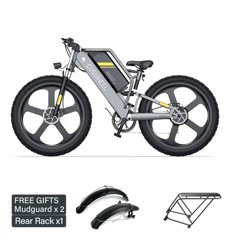 Coswheel Electric Bike 26Inch Mountain electric bicycle T26 Electric Motorcycle 1500W 48V/25Ah Removable Battery Off Road EBike