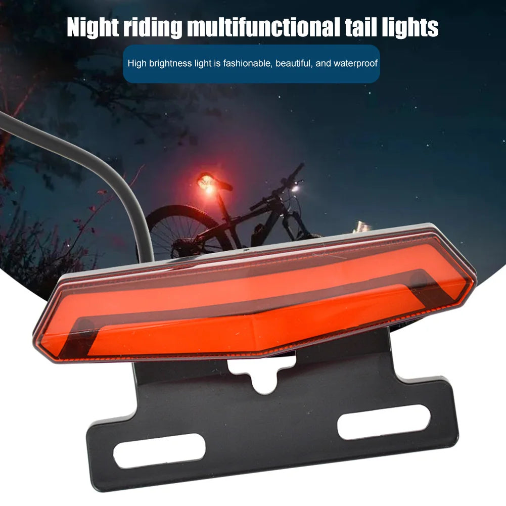 E-Bike Front Brake Rear Light Taillight Set 24V 36V 48V Ebike Headlight with Switch For Electric Bike Scooter Turn Signal Lamp