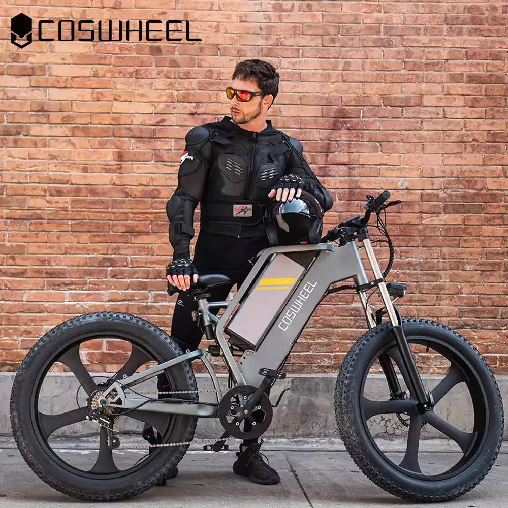 Coswheel Electric Bike 26Inch Mountain electric bicycle T26 Electric Motorcycle 1500W 48V/25Ah Removable Battery Off Road EBike