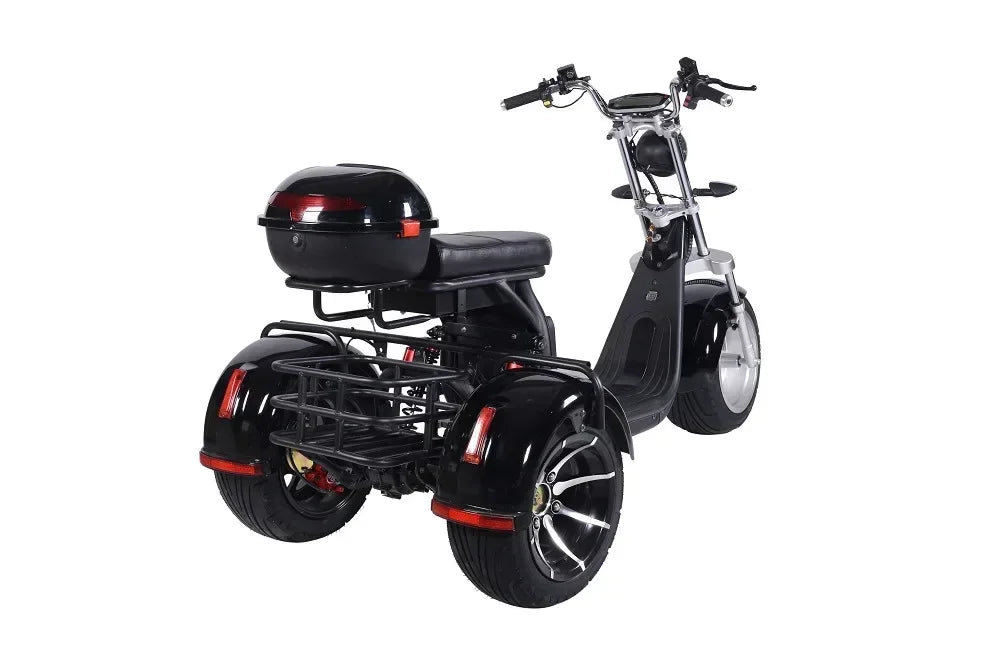 Electric Tricycle MaxLoad 300KG Max Speed 55KM/H Electric Scooter Basket Motorcycle Mileage 90KM 3000W 60V30AH Mobility Scooter