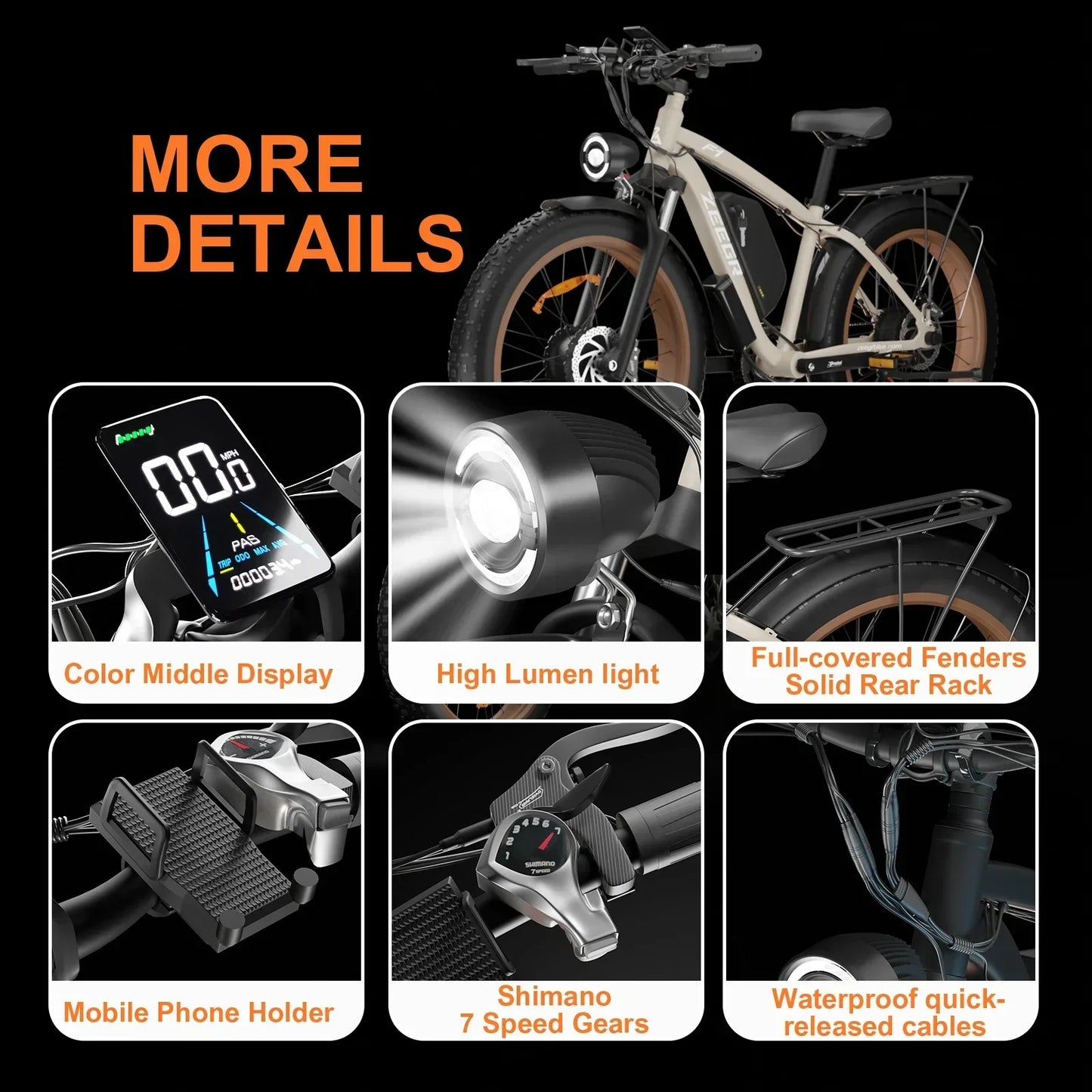 Electric Bicycle new F1 2000w dual motor 48v 22.4ah battery  26inch tire Electric bike adult Hydraulic brake snow beach E-bike