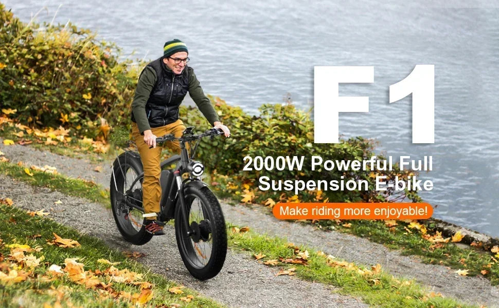 Electric Bicycle new F1 2000w dual motor 48v 22.4ah battery  26inch tire Electric bike adult Hydraulic brake snow beach E-bike