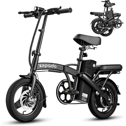 Folding Electric Bike for Adults,750W Peak Motor,20mph Speed,36V Removeable Battery,14 inch Compact Foldable Electric Bike