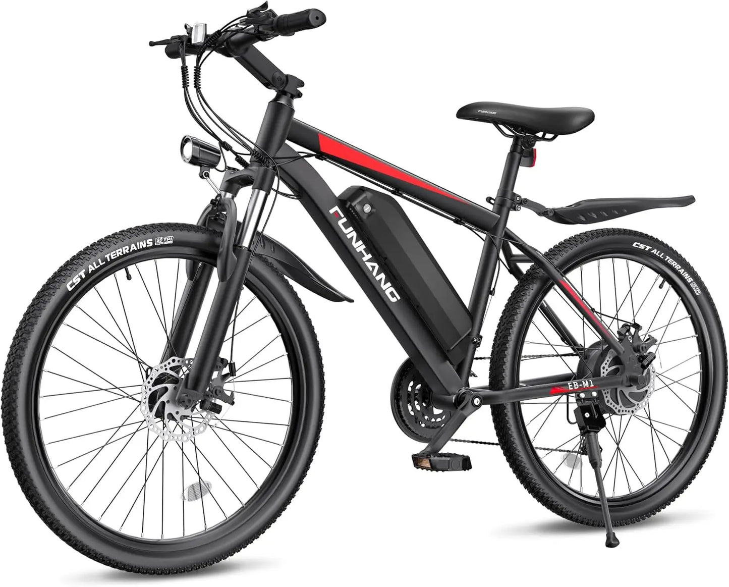 Electric Bike for Adults, 26'' 1000W Peak Ebike,Up to 50 Miles 21.7MPH Electric Mountain Bike with 48V 374.4WH Removable Battery