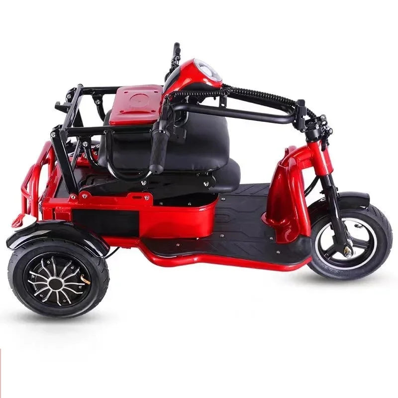 Mini Portable Electric Tricycle 350wMotor 48v 25ah Adult transportation for the elderly 10 inch light 3 wheel electric scooter