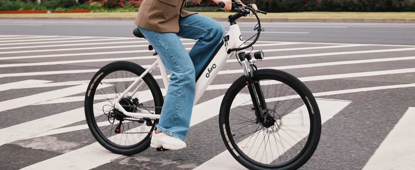 Electric Bike for Adults 26" Step-Through 22MPH Ebike with 2.1" Tire,Peak 750W Motor Ebikes with 7 Speed, Commuter E Bicycle