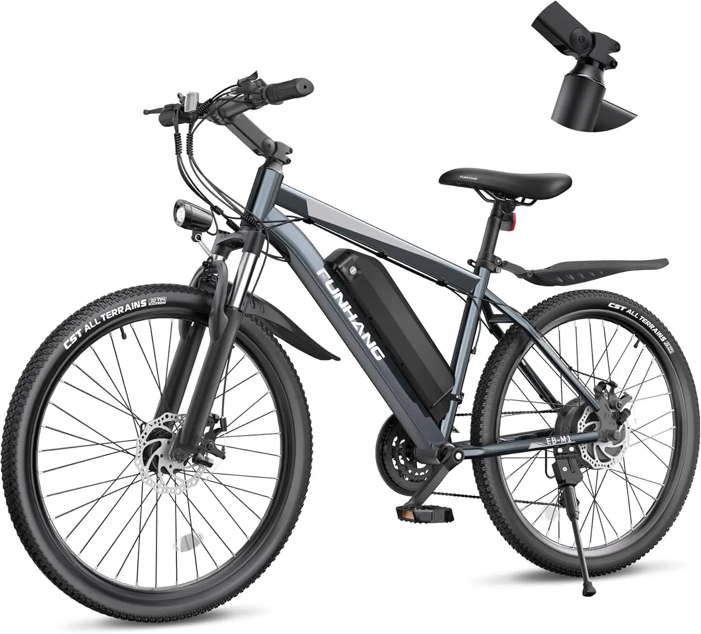 Electric Bike for Adults, 26'' 1000W Peak Ebike,Up to 50 Miles 21.7MPH Electric Mountain Bike with 48V 374.4WH Removable Battery