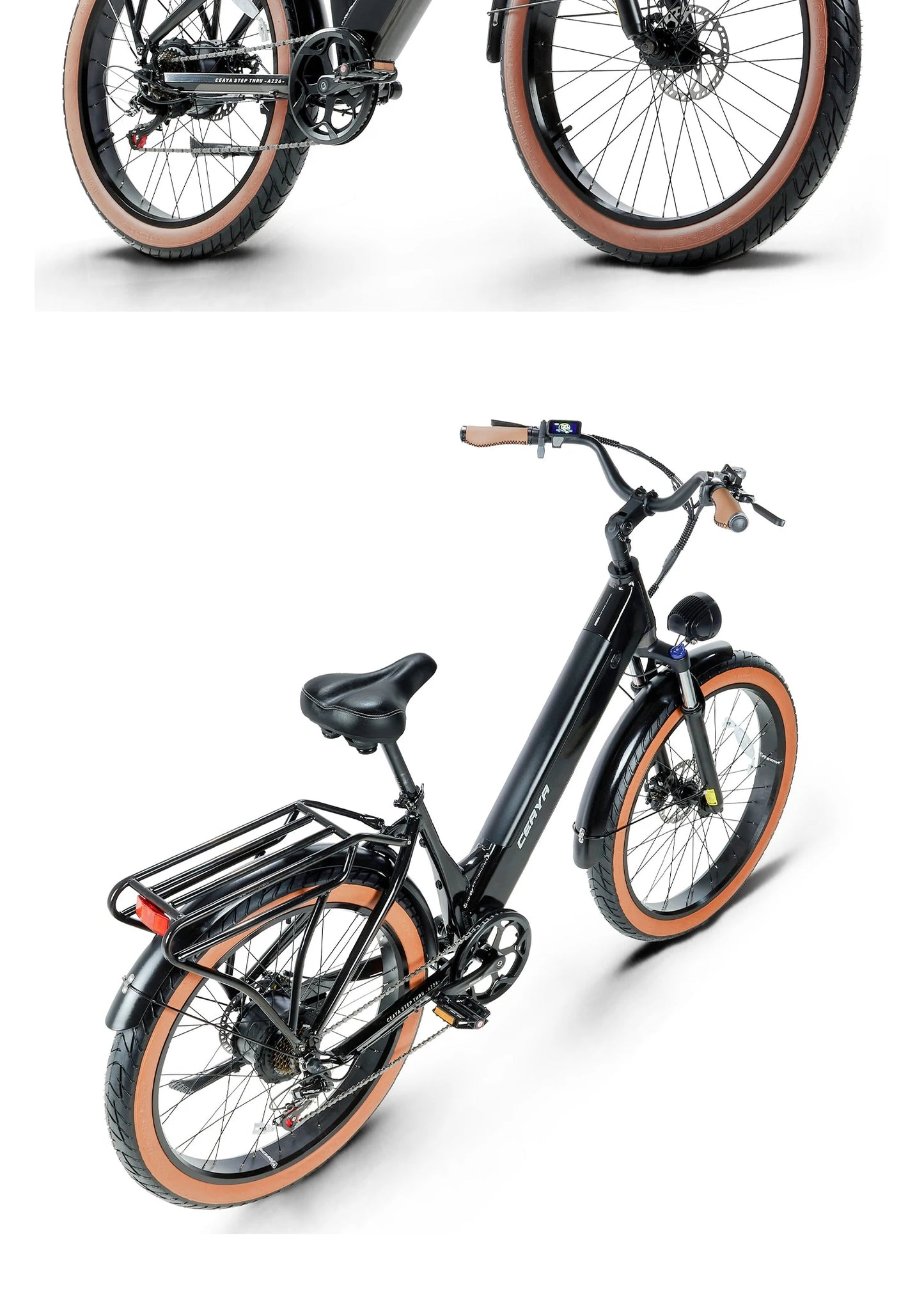 CEAYA  AZ26 Electric Bike 1000W 26Inch Urban City Electric Bike 48V20AH Battery e bike Fat Tyres E-Mountain Bicycle