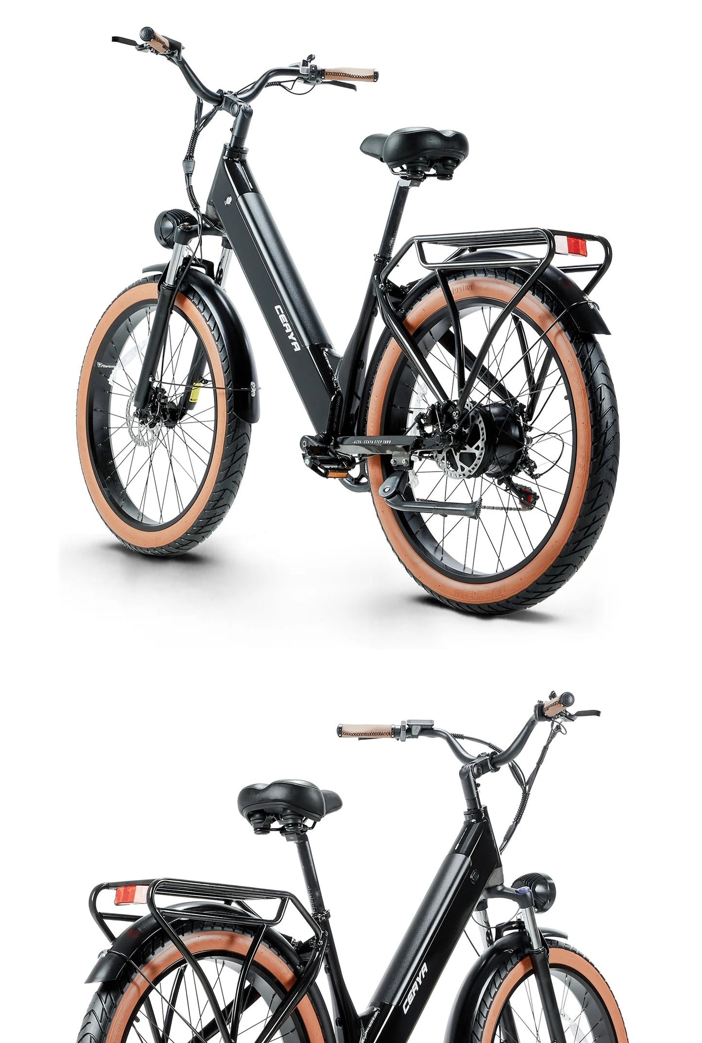 CEAYA  AZ26 Electric Bike 1000W 26Inch Urban City Electric Bike 48V20AH Battery e bike Fat Tyres E-Mountain Bicycle