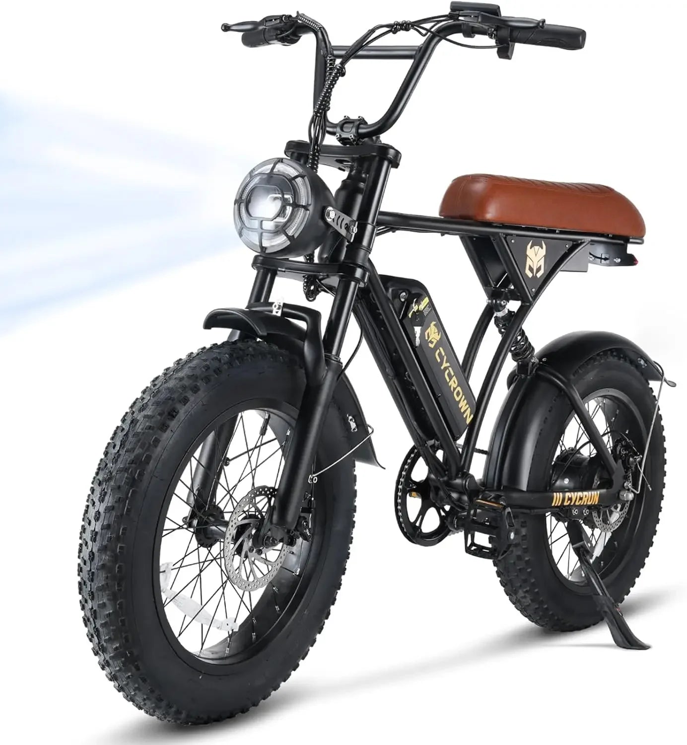 Electric Bike for Adults 750W Motor with 374.4WH Battery, 20MPH 55Miles Moped Style Ebike for Adults, 20" Fat Tire Commuting