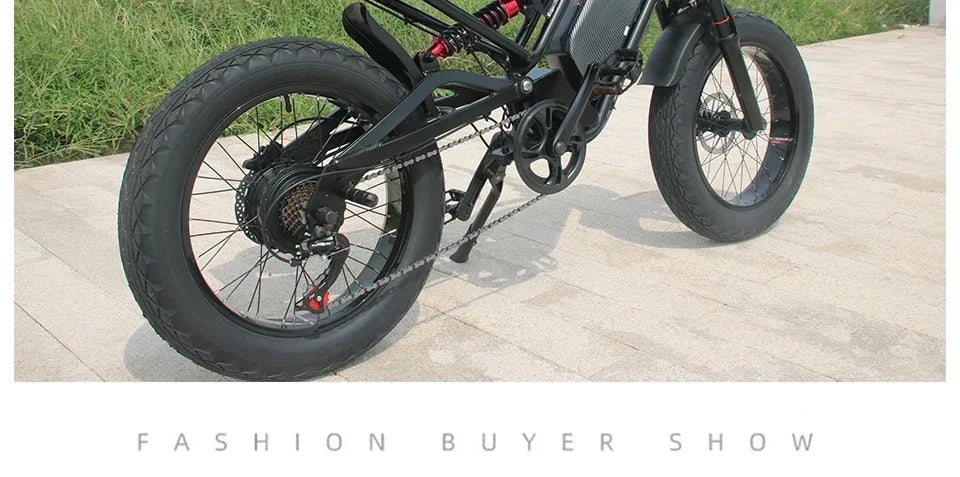 USA Stock Ebikes Full Suspension 1500W 48V 18AH Removable Battery Fat Tire Electric Bicycle Hydraulic Brake Adults Electric Bike