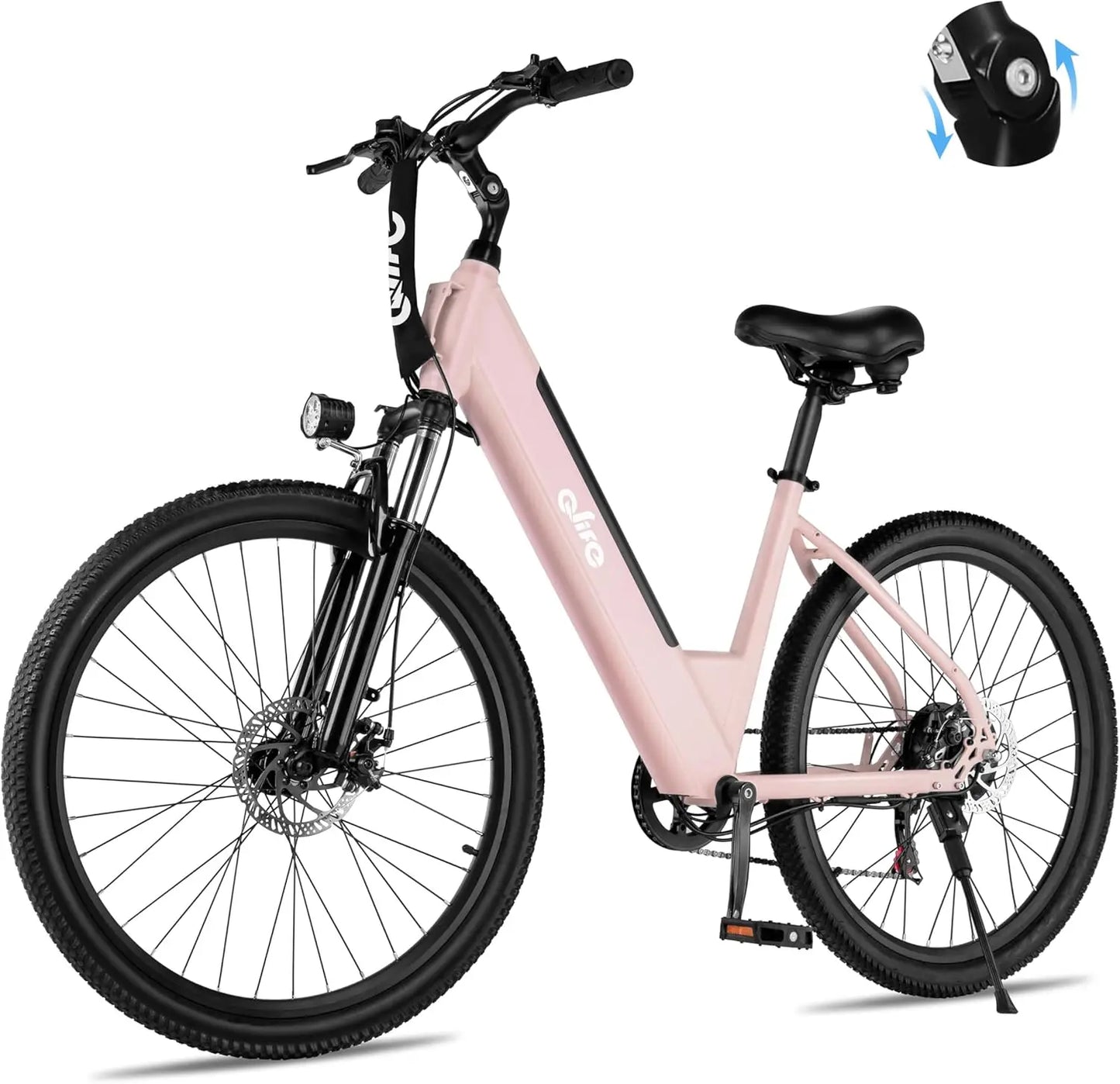 Electric Bike for Adults 26" Step-Through 22MPH Ebike with 2.1" Tire,Peak 750W Motor Ebikes with 7 Speed, Commuter E Bicycle