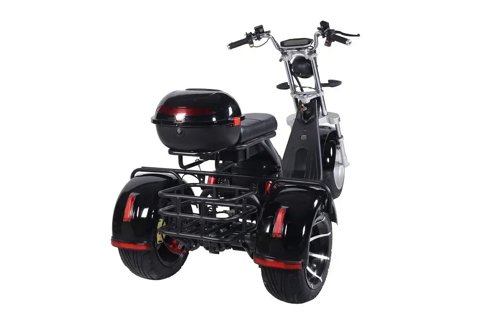 Electric Tricycle MaxLoad 300KG Max Speed 55KM/H Electric Scooter Basket Motorcycle Mileage 90KM 3000W 60V30AH Mobility Scooter