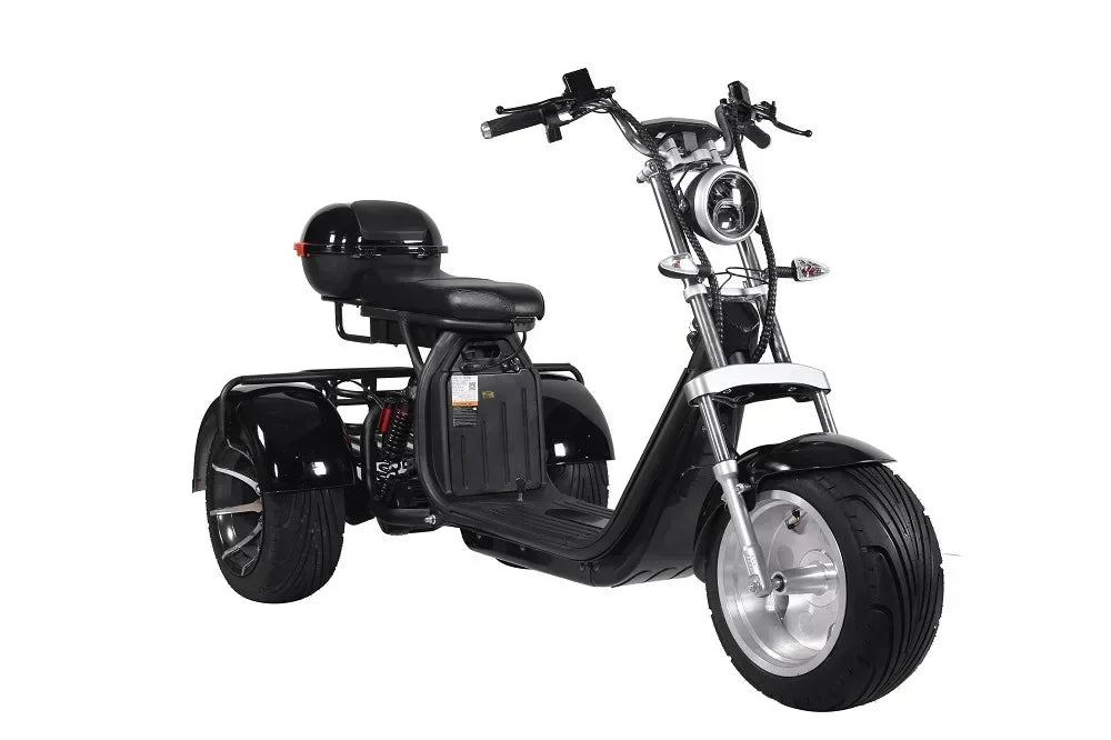 Electric Tricycle MaxLoad 300KG Max Speed 55KM/H Electric Scooter Basket Motorcycle Mileage 90KM 3000W 60V30AH Mobility Scooter