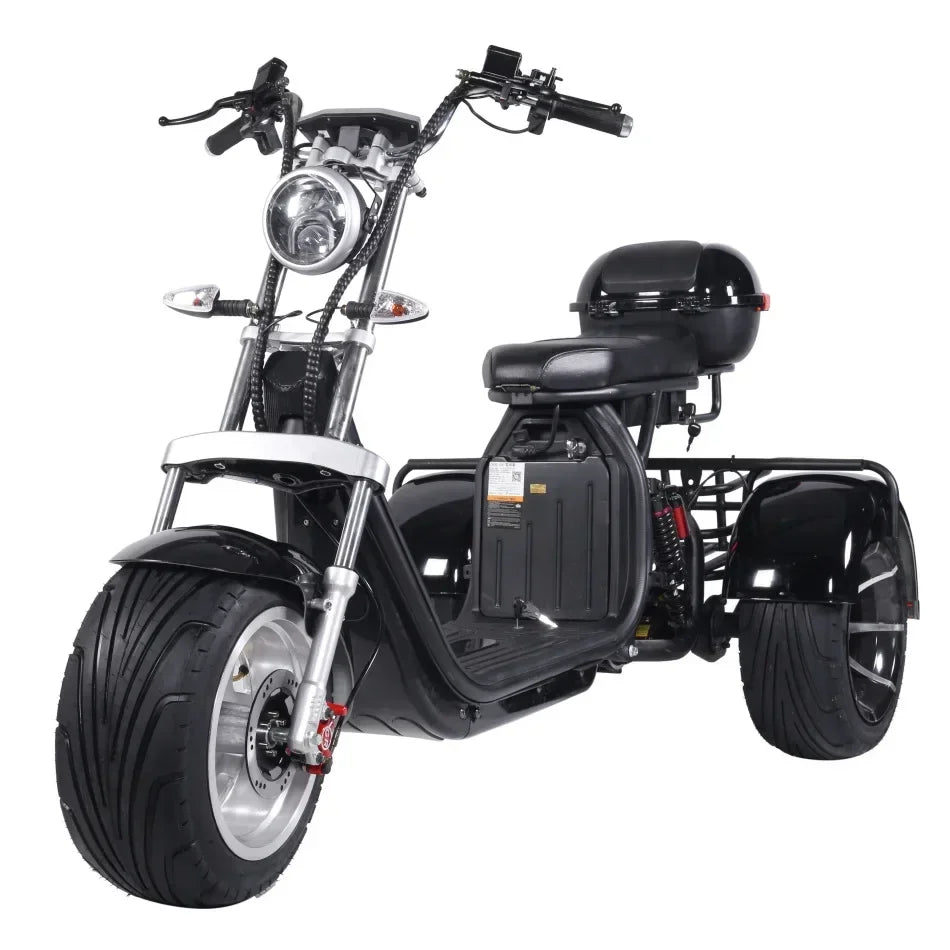 Electric Tricycle MaxLoad 300KG Max Speed 55KM/H Electric Scooter Basket Motorcycle Mileage 90KM 3000W 60V30AH Mobility Scooter